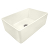 Ruvati 30"x20" Farmhouse Apron-Front Kitchen Sink Sgl Bowl, Biscuit RVL2100BS